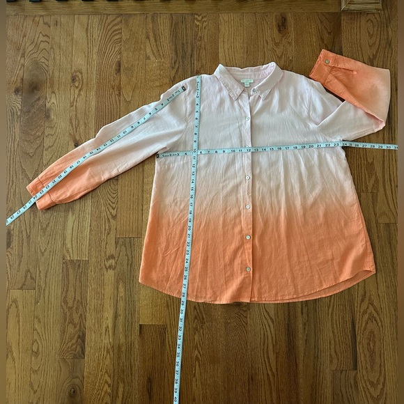 j.jill Woman’s Orange Top with Long Sleeves, Sz L - Picture 9 of 10